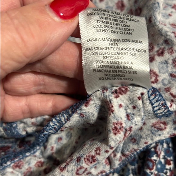 Lands End Blue & Burgundy Floral PJ Bottoms w Drawstring
Size L - Picture 6 of 6